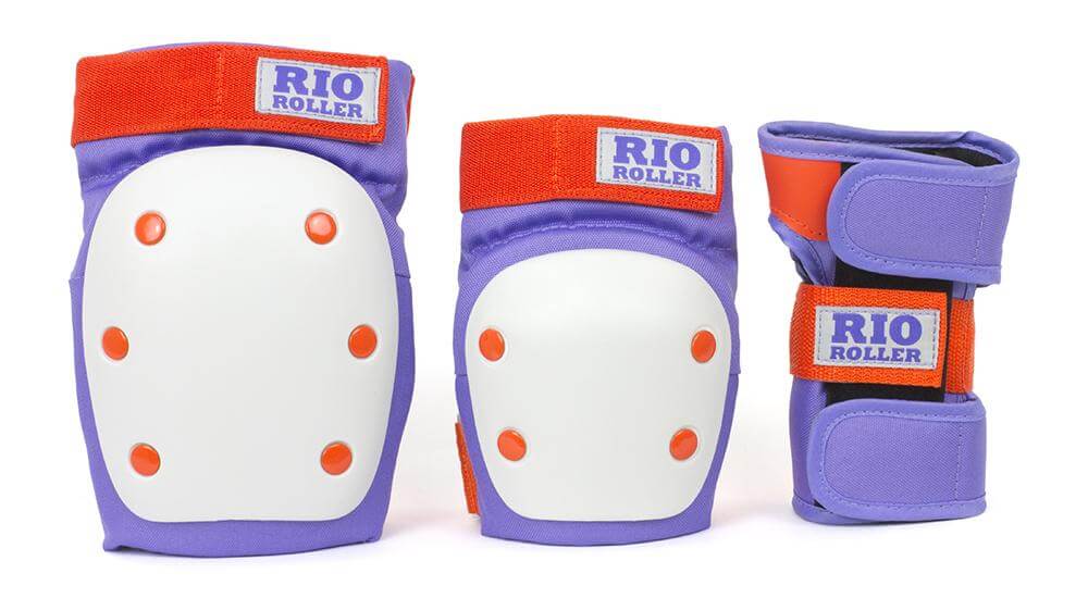 Rio Roller Triple Pad Schoner Protektoren Purple/Orange 2