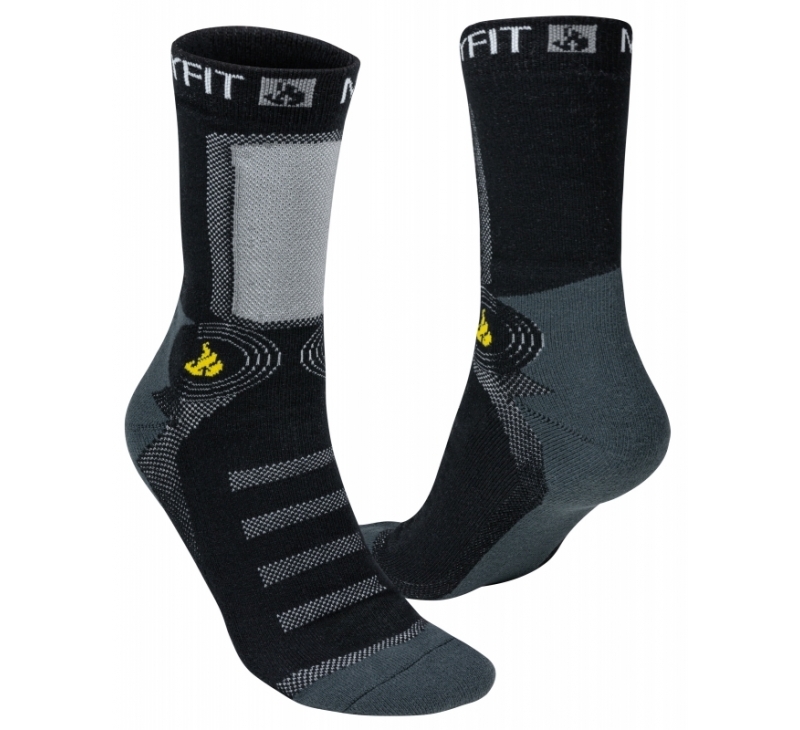 Powerslide Myfit Skater Socken Pro Schwarz Grau