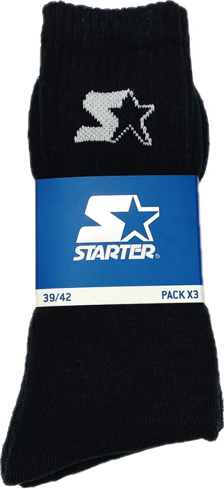 STARTER Socken Schwarz 3er Pack 
