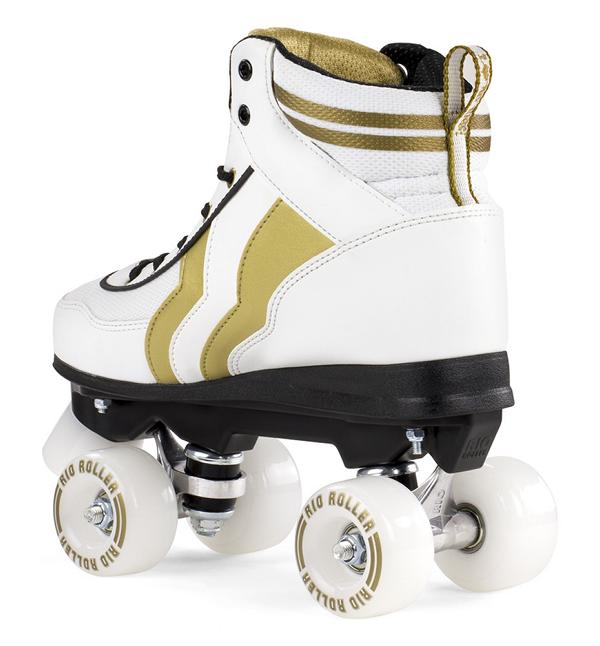 Rio Roller Varsity  Quad Skates Weiß/Gold 4