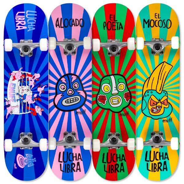 Enuff Lucha Libre Mini Complete Skateboard Gelb/Blau Bunt 1