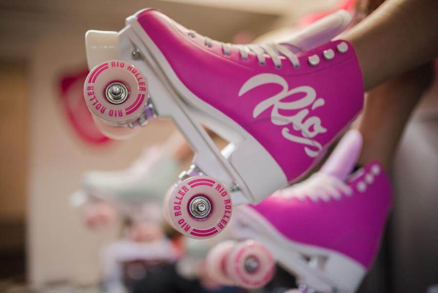 Rio Roller Script Quad Skates Pink 8