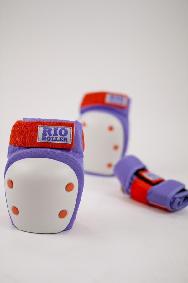 Rio Roller Triple Pad Schoner Protektoren Purple/Orange 4