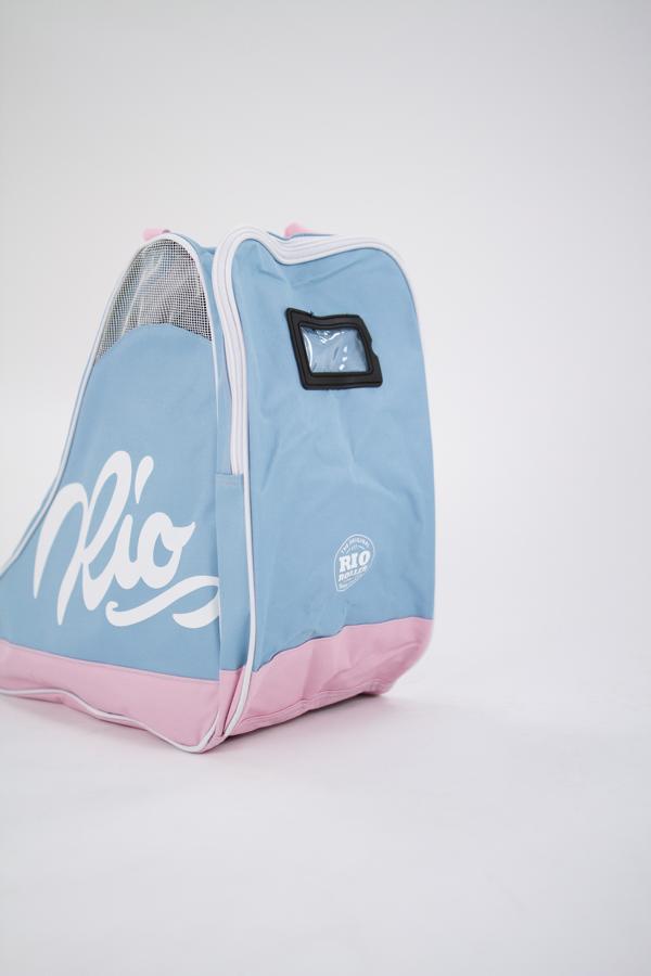 Rio Roller Script Skate Bag Rollschuhe Tasche Blau/Rosa 4