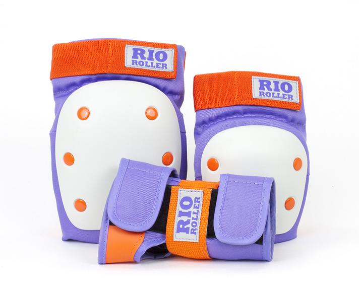 Rio Roller Triple Pad Schoner Protektoren Purple/Orange 1