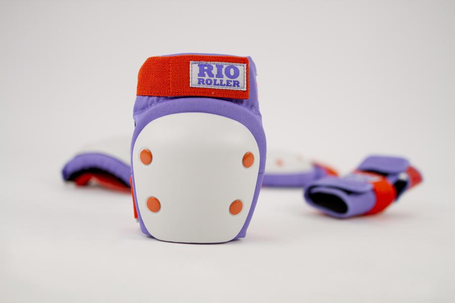 Rio Roller Triple Pad Schoner Protektoren Purple/Orange 6