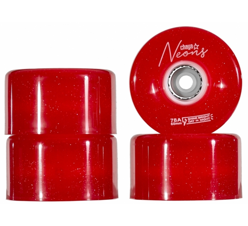 Chaya Neons LED Rollschuh-Rollen Rot