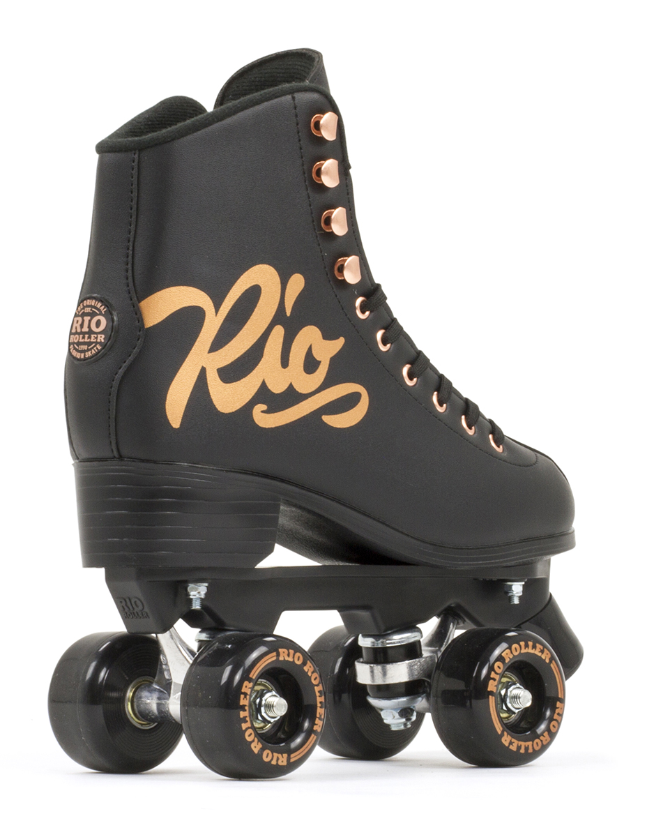 Rio Roller Figure Pro Quad Skates Rose  Black