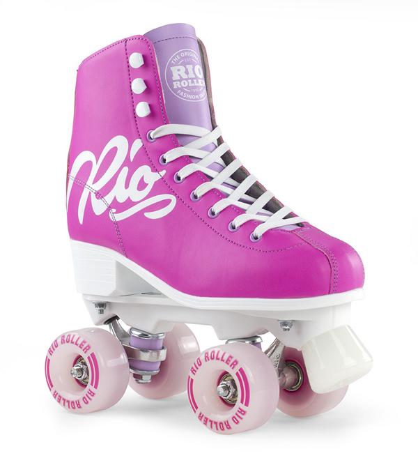 Rio Roller Script Quad Skates Pink 1