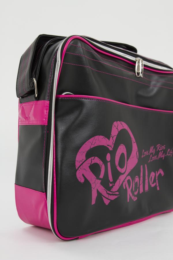 Rio Roller Rollschuhe Tasche Fashion Bag Schwarz/Rosa 5
