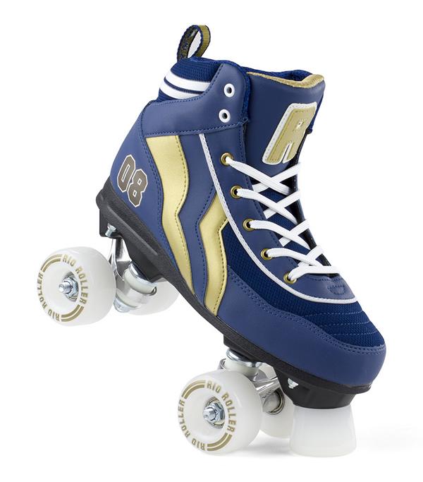 Rio Roller Varsity  Quad Skates Blau/Gold 2