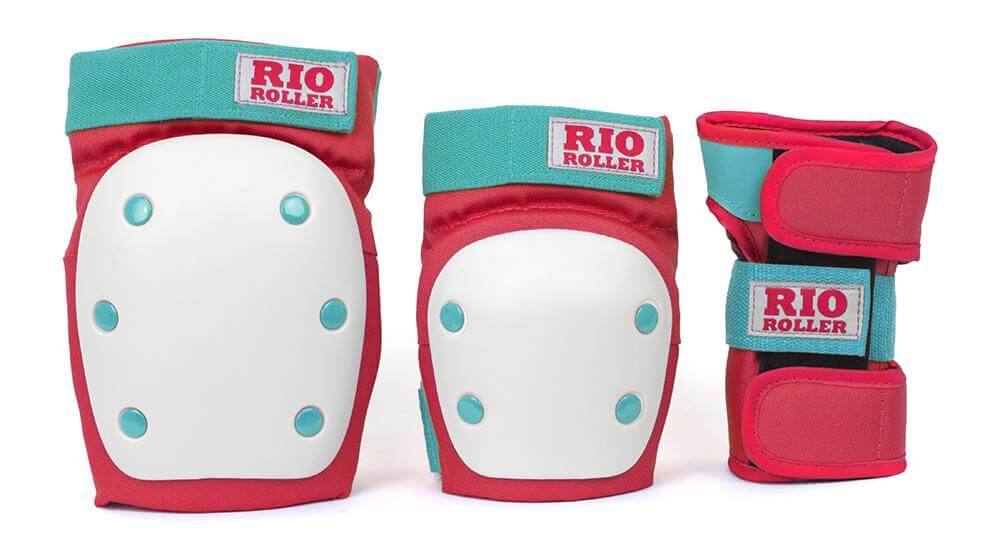 Rio Roller Triple Pad Schoner Protektoren Red/Mint 2