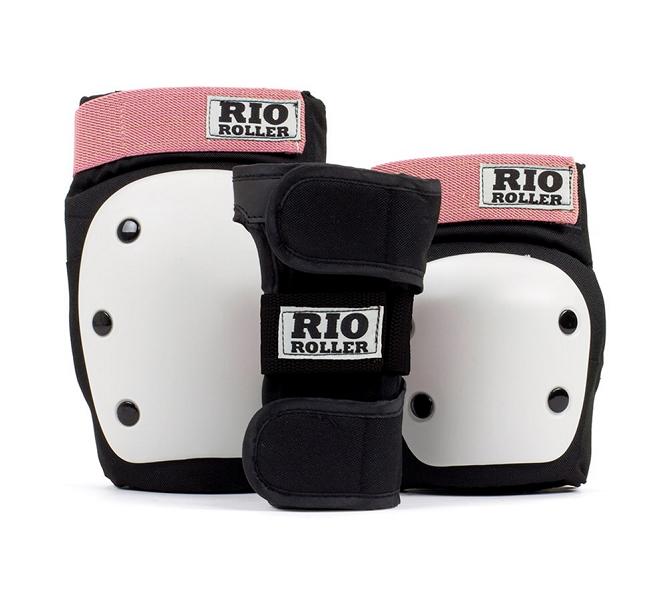 Rio Roller Triple Pad Schoner Protektoren Schwarz/Rose 2